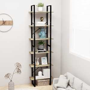 Úložný regál dub sonoma 60 x 30 x 210 cm kompozitní dřevo - obrázek 4