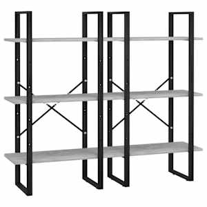 Úložný regál betonově šedý 60 x 30 x 210 cm kompozitní dřevo - obrázek 3