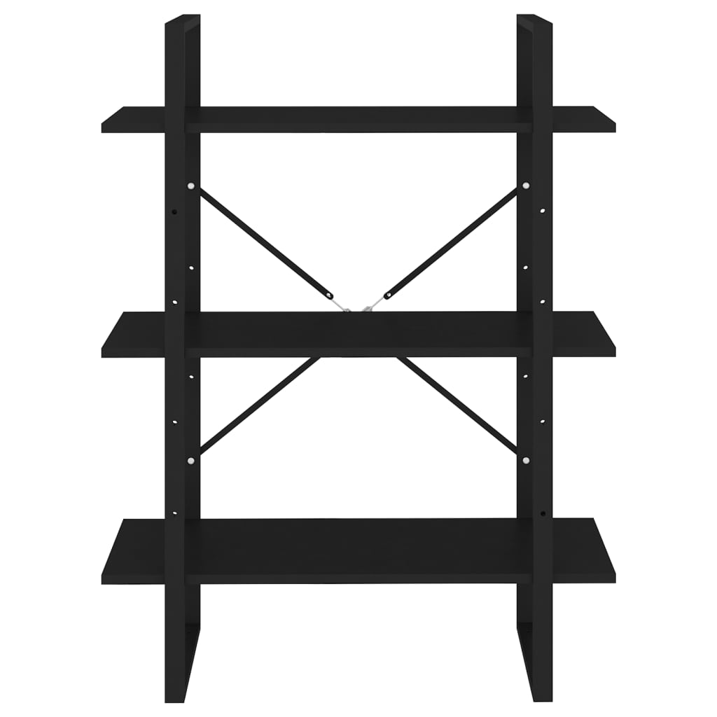 

vidaXL Boekenkast 80x30x105 cm spaanplaat zwart