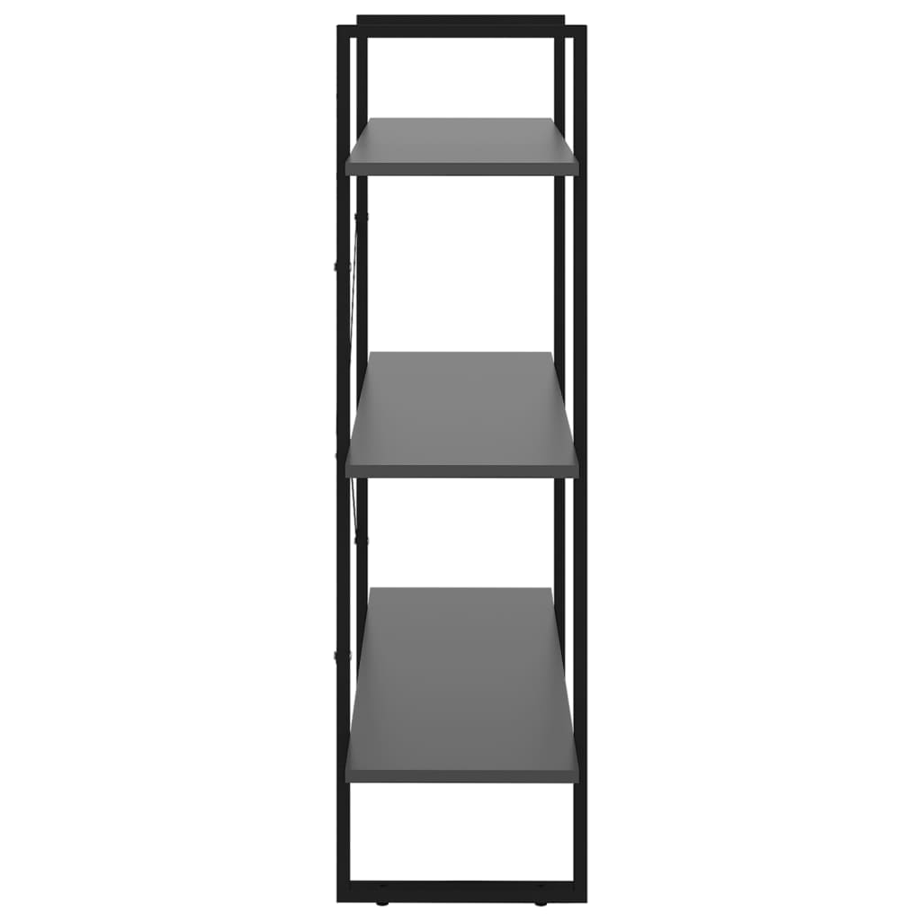 Estantería de estantería alta de pie industrial con marco de metal, estante  de exhibición multiusos, estantes de escalera (negro 23.6 in, 5 capas)