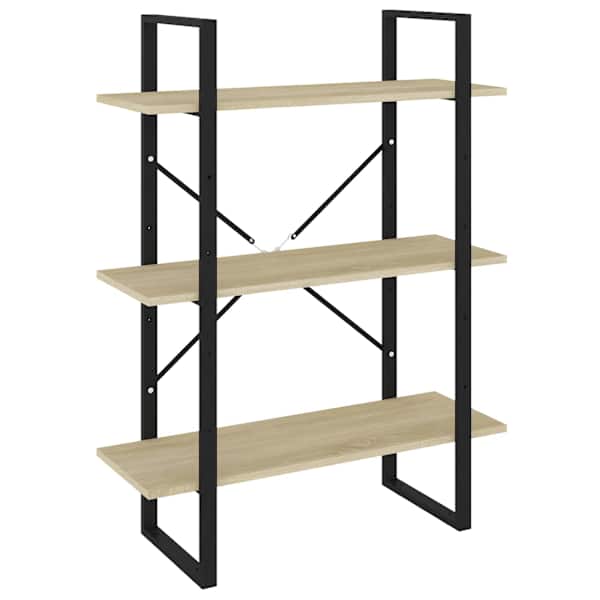 vidaXL raamaturiiul Sonoma tamm 80 x 30 x 105 cm puitlaastplaat