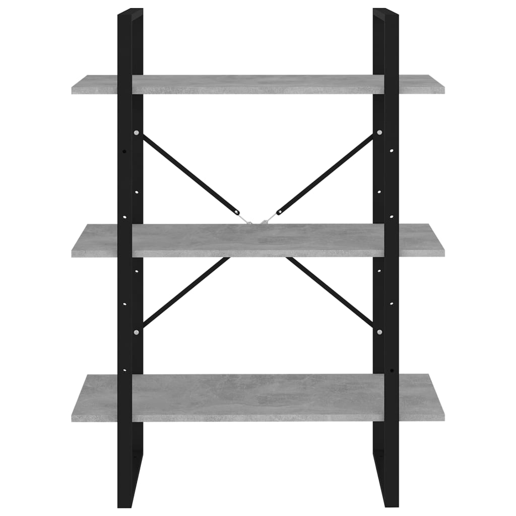vidaXL Boekenkast 80x30x105 cm bewerkt hout betongrijs afbeelding