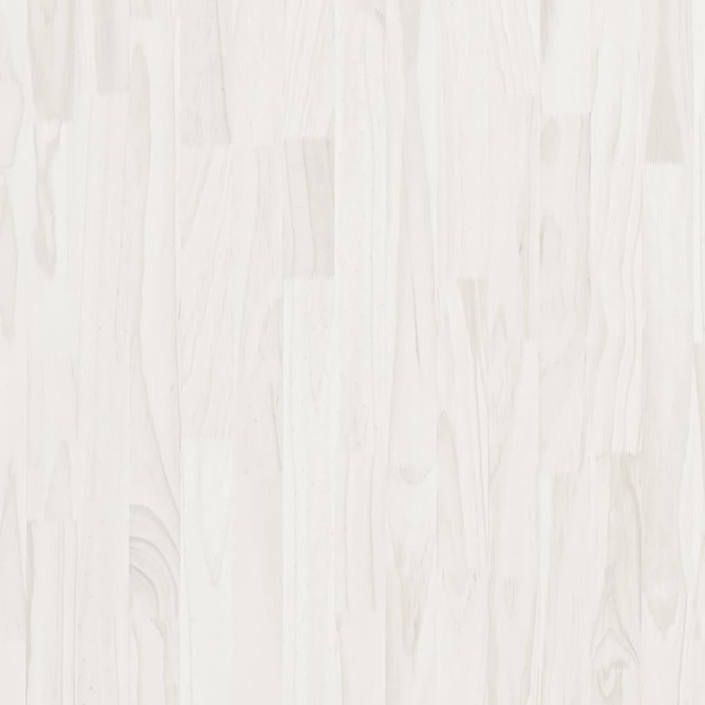 Bücherregal 3 Fächer Weiß 80x30x105 cm Massivholz Kiefer