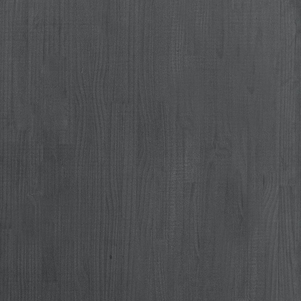 Bücherregal 3 Fächer Grau 80x30x105 cm Massivholz Kiefer