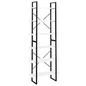 Vysoký regál bílý 80 x 30 x 210 cm kompozitní dřevo - obrázek 2