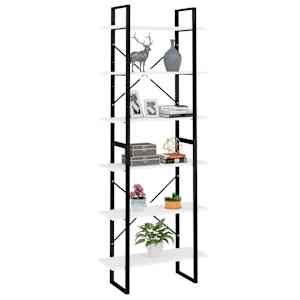 Vysoký regál bílý 80 x 30 x 210 cm kompozitní dřevo - obrázek 3