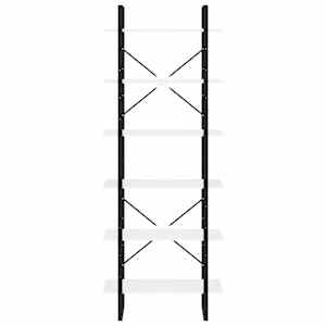 Vysoký regál bílý 80 x 30 x 210 cm kompozitní dřevo - obrázek 5