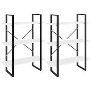 Vysoký regál bílý 80 x 30 x 210 cm kompozitní dřevo - obrázek 7