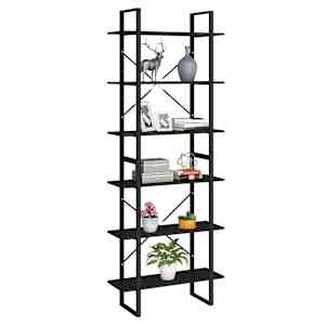 vidaXL Auk&scaron;ta spintelė, juodos spalvos, 80x30x210cm, MDP