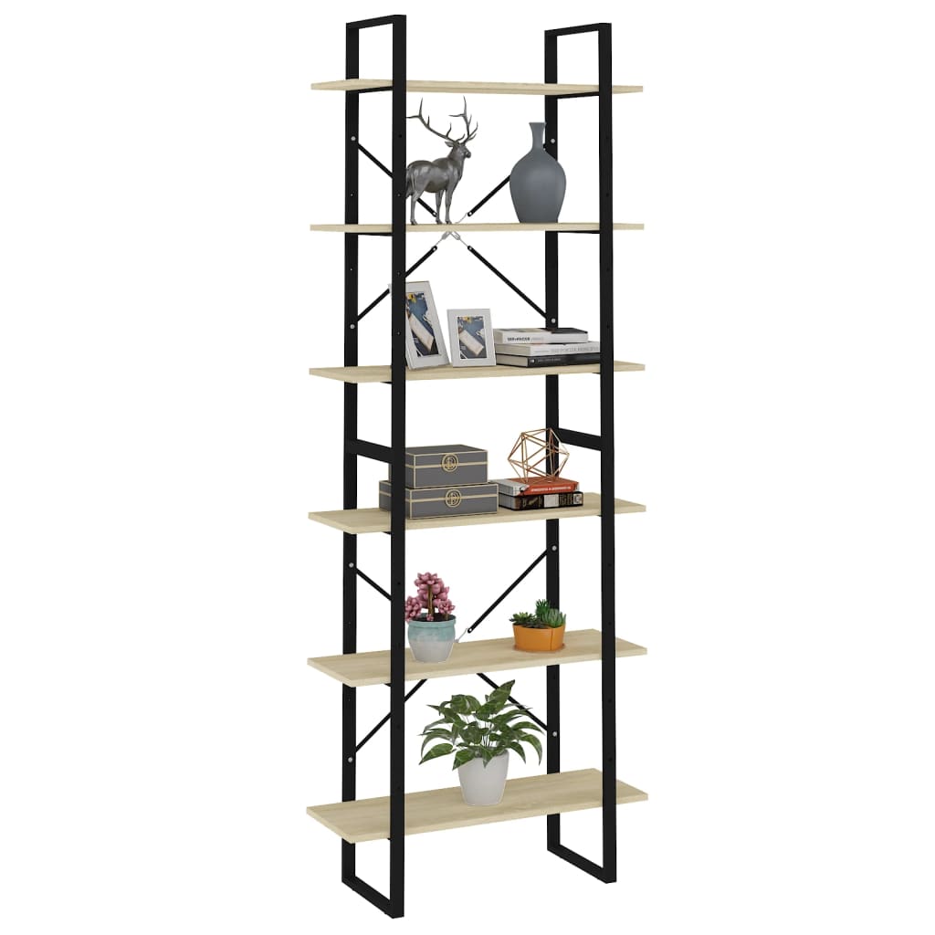 

vidaXL Hoge kast 80x30x210 cm spaanplaat sonoma eikenkleurig