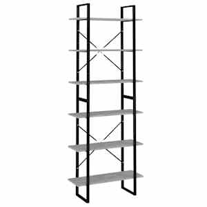 Vysoký regál betonově šedý 80 x 30 x 210 cm dřevotříska - obrázek 2