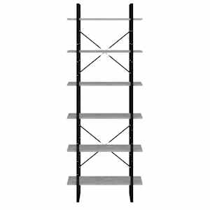 Vysoký regál betonově šedý 80 x 30 x 210 cm dřevotříska - obrázek 5