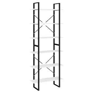 Vysoký regál bílý 80 x 30 x 210 cm masivní borové dřevo - obrázek 2