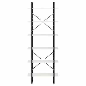 Vysoký regál bílý 80 x 30 x 210 cm masivní borové dřevo - obrázek 5