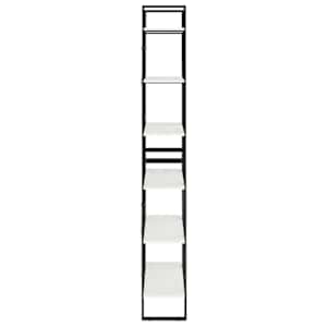 Vysoký regál bílý 80 x 30 x 210 cm masivní borové dřevo - obrázek 6