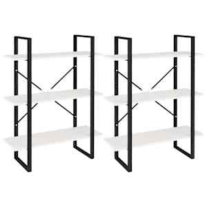 Vysoký regál bílý 80 x 30 x 210 cm masivní borové dřevo - obrázek 7