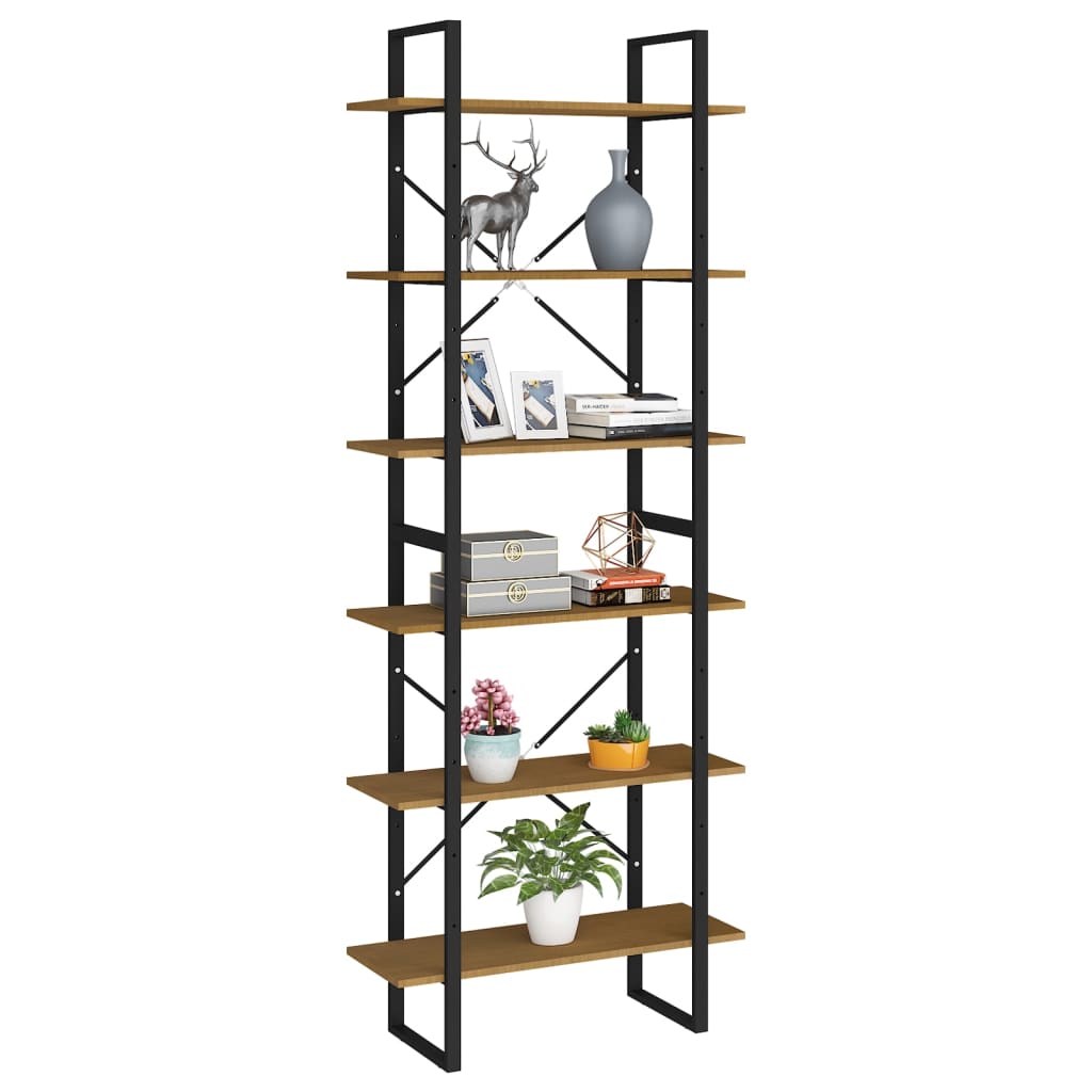 

vidaXL Hoge kast 80x30x210 cm massief grenenhout bruin