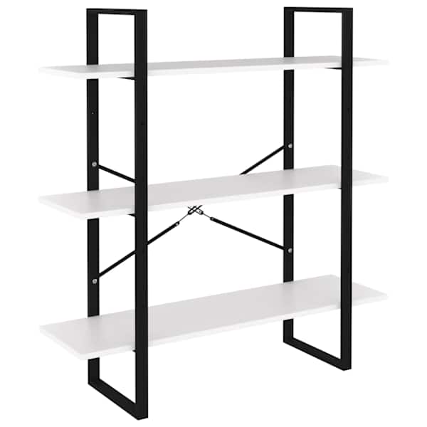 vidaXL raamaturiiul, valge, 100 x 30 x 105 cm, tehispuit