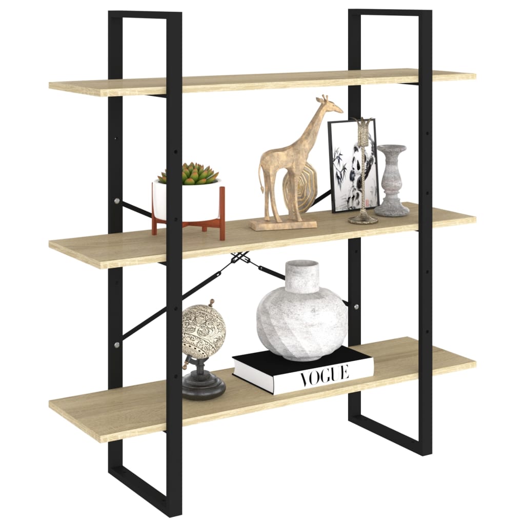 

vidaXL Boekenkast 100x30x105 cm spaanplaat sonomo eikenkleurig