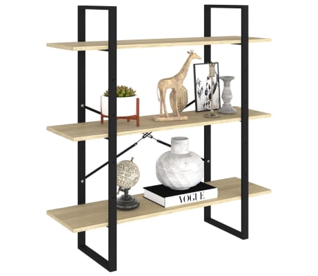 vidaXL Βιβλιοθήκη Χρώμα Sonoma Δρυς 100 x 30 x 105 εκ. από Επεξ. Ξύλο