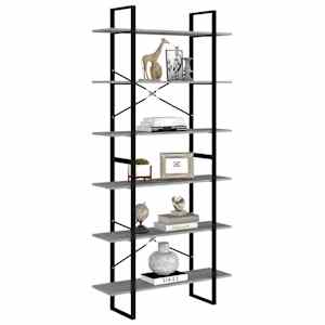 vidaXL High Cabinet Concrete Grey 100x30x210 cm Engineered Wood