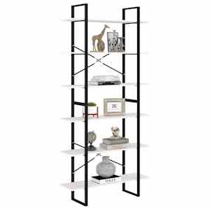 vidaXL Armoire haute Blanc 100x30x210 cm Bois de pin solide