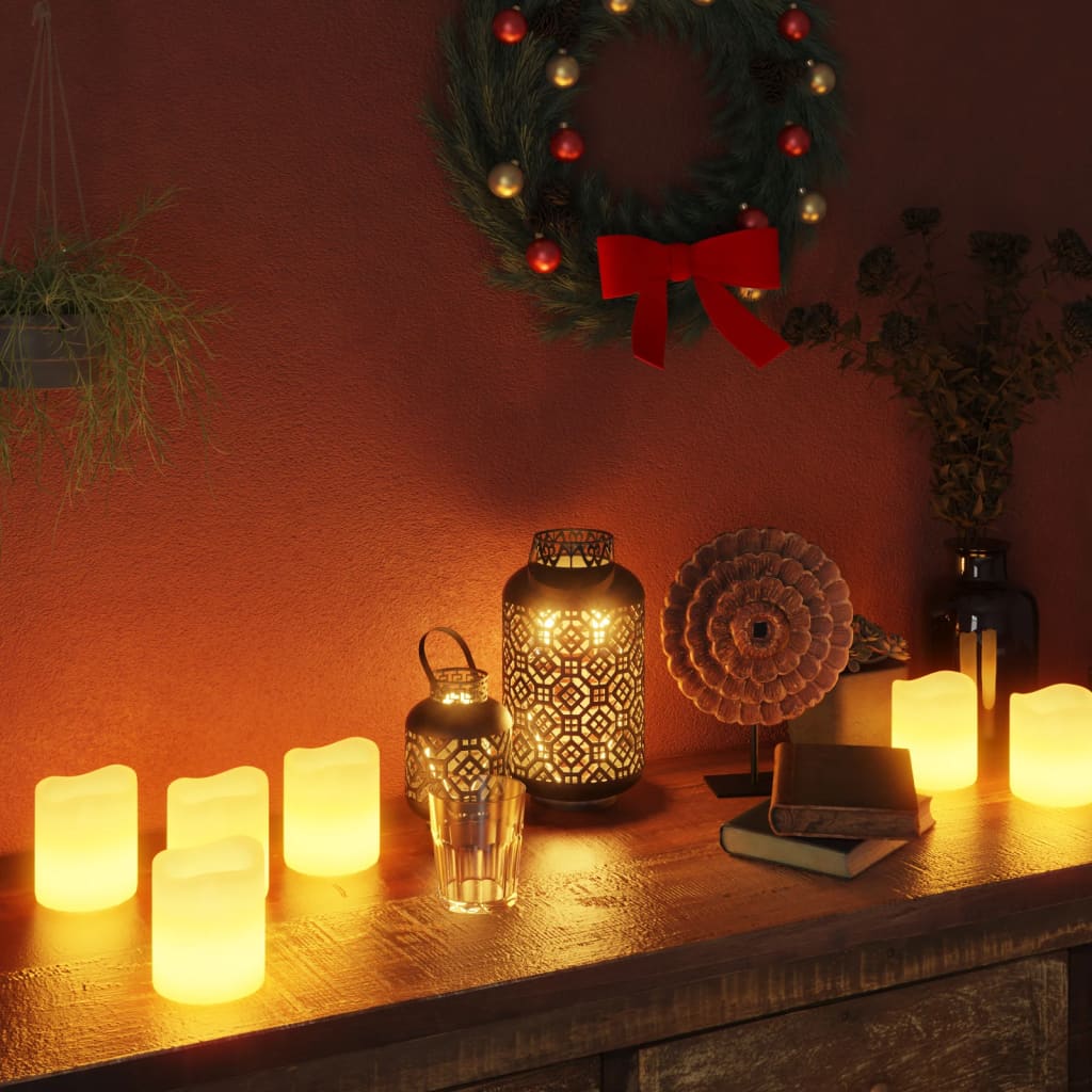 vidaXL Lumânări LED electrice, 24 buc., alb cald vidaxl.ro