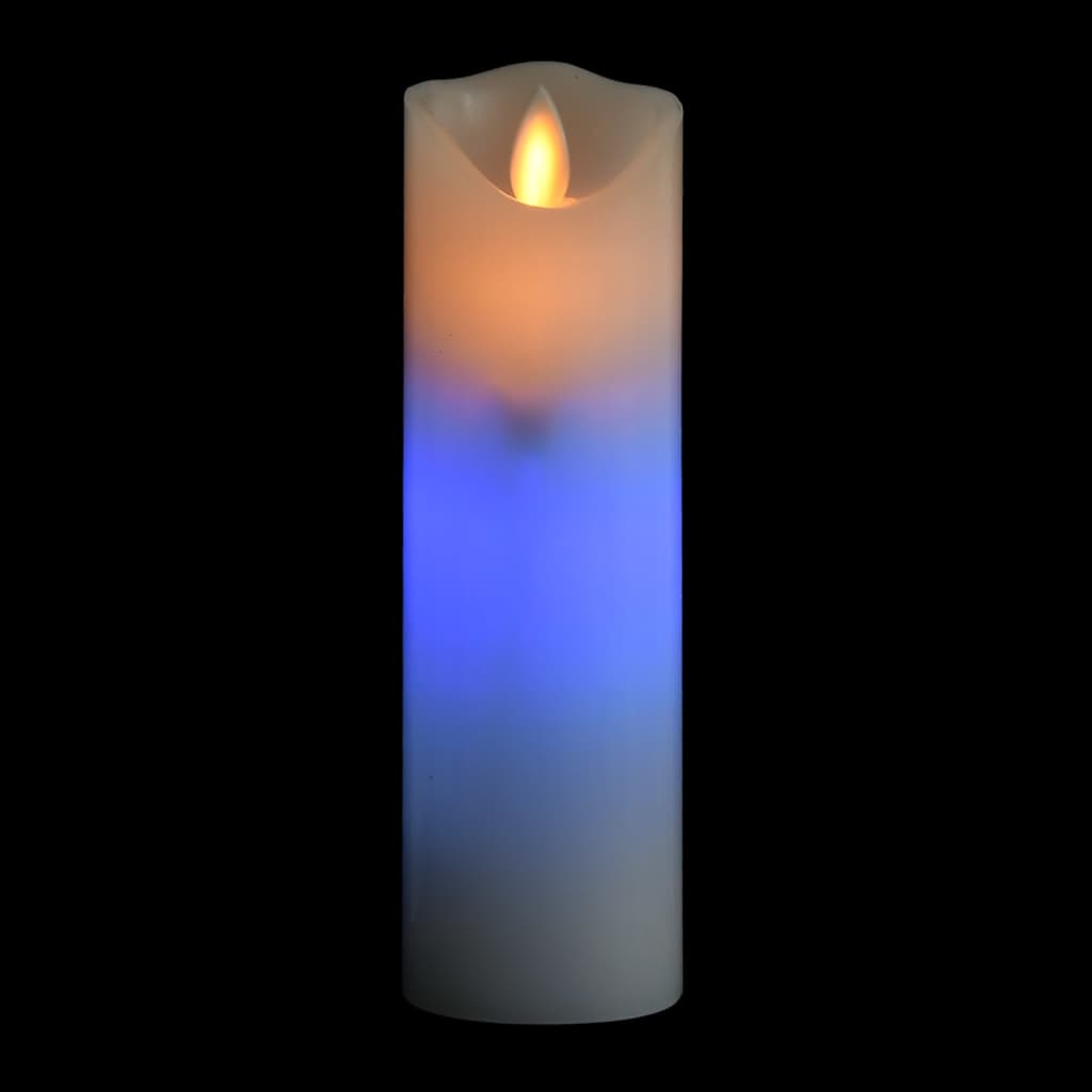 vidaXL Elektrinės LED žvakės su pulteliu, 5vnt., įvairiaspalvės