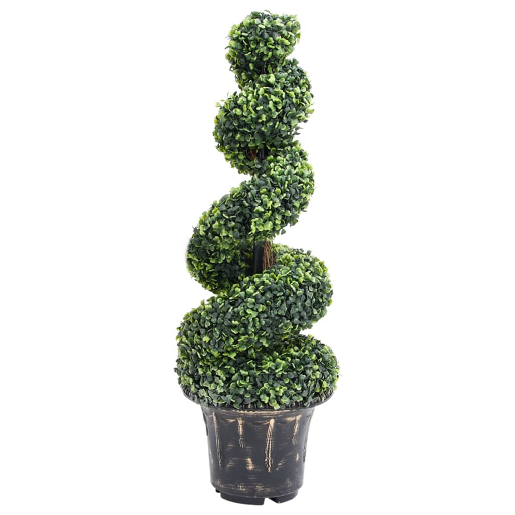 vidaXL Plantă artificială de cimișir cu ghiveci, verde, 100cm, spirală vidaXL