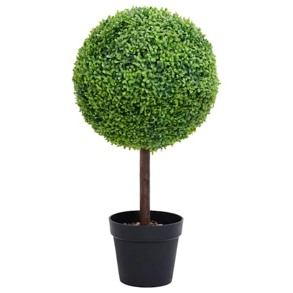 vidaXL kunsttaim pukspuu pallikujuline lillepotiga, roheline, 71 cm