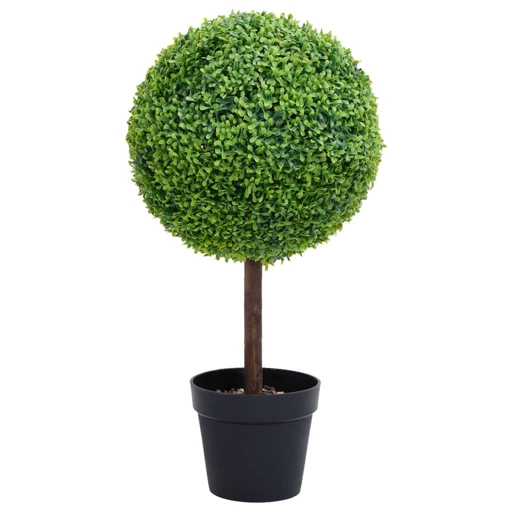 Image of vidaXL Artificial Boxwood Plant with Pot Ball Shaped Green 71 cm