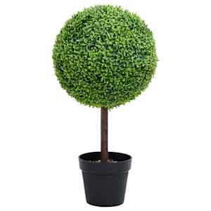 Umělý zimostráz ve tvaru koule s květináčem zelený 71 cm - obrázek 1