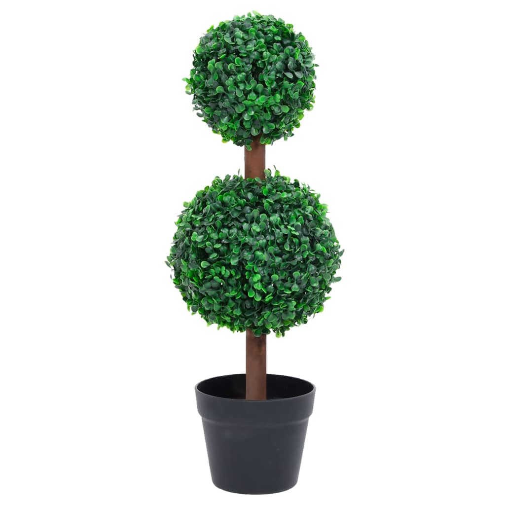 vidaXL Kunstig buksbomplante med potte ballformet 60 cm grønn - Kunstig flora - Kunstig plante blomst