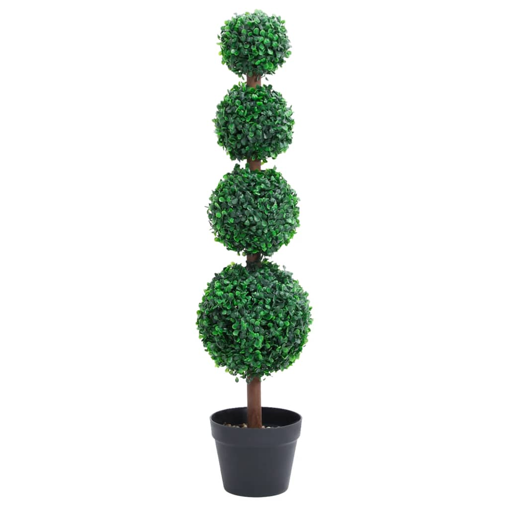 vidaXL Kunstig buksbomplante med potte ballformet 90 cm grønn - Kunstig flora - Kunstig plante blomst