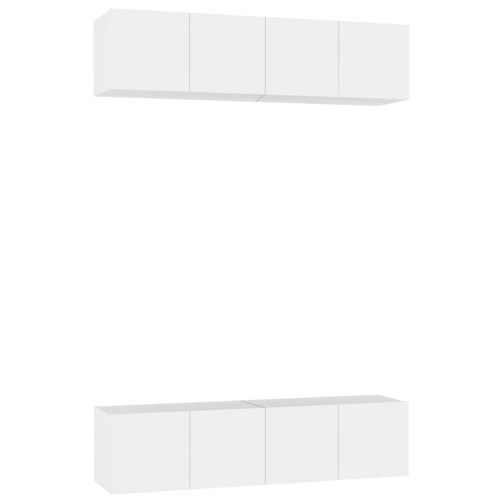 vidaXL TV stolky 4 ks bílé 60 x 30 x 30 cm kompozitní dřevo