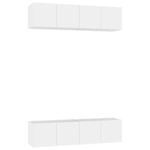 TV stolky 4 ks bílé 60 x 30 x 30 cm kompozitní dřevo - obrázek 2
