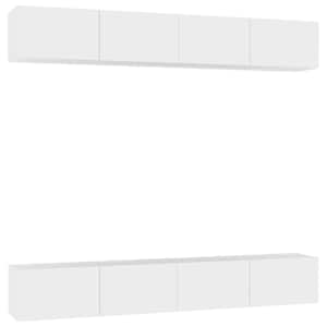TV skříňky 4 ks bílé 100 x 30 x 30 cm kompozitní dřevo - obrázek 2
