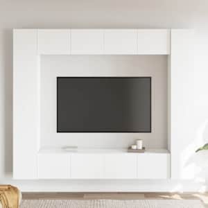 Komplet TV omaric 8-delni bela iverna plošča