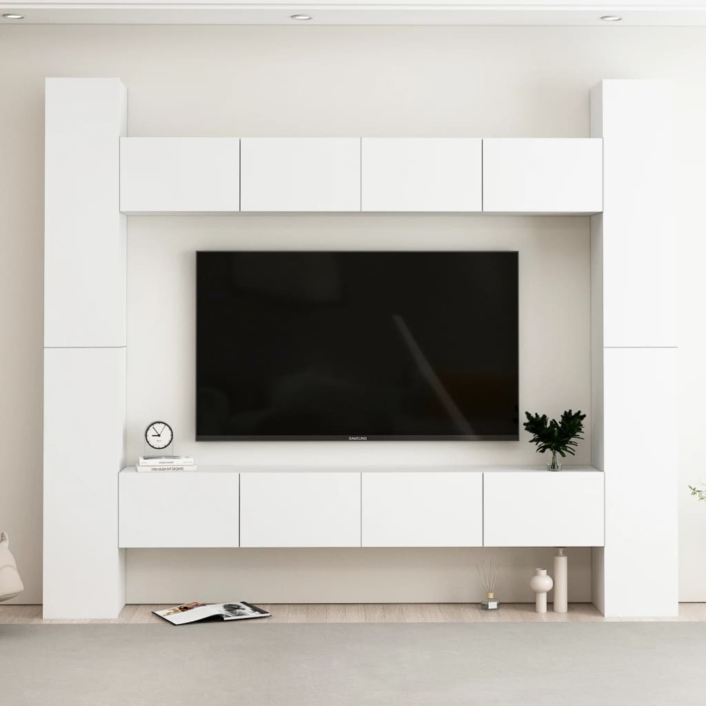 SÄVJA – Ensemble de meubles TV suspendu 8pcs Blanc XL | meublestv.fr