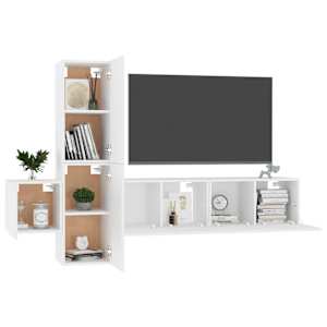 5dílný set TV skříněk bílý kompozitní dřevo - obrázek 3