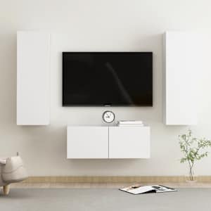3dílný set TV skříněk bílý kompozitní dřevo - obrázek 1