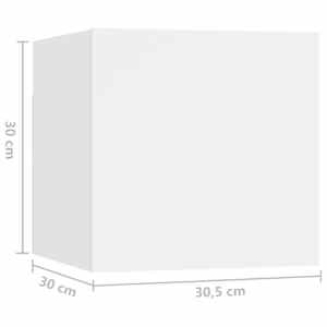 6dílný set TV skříněk bílý kompozitní dřevo - obrázek 13