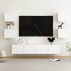 6dílný set TV skříněk bílý kompozitní dřevo - obrázek 1