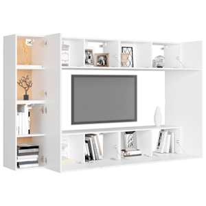 8dílný set TV skříněk bílý kompozitní dřevo - obrázek 3