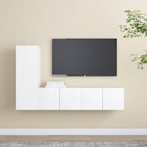 3dílný set TV skříněk bílý kompozitní dřevo - obrázek 1