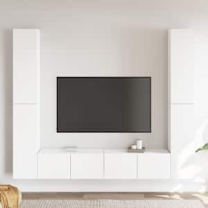 Komplet TV omaric 6-delni bela iverna plošča