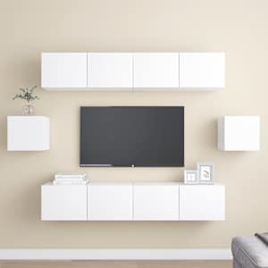 6dílný set TV skříněk bílý kompozitní dřevo - obrázek 1