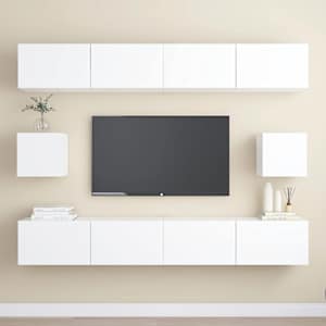 6dílný set TV skříněk bílý kompozitní dřevo - obrázek 1