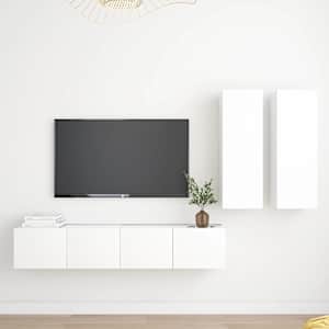 4dílný set TV skříněk bílý kompozitní dřevo - obrázek 1