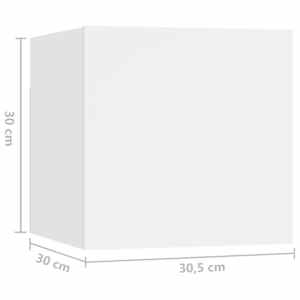 8dílný set TV skříněk bílý kompozitní dřevo - obrázek 11